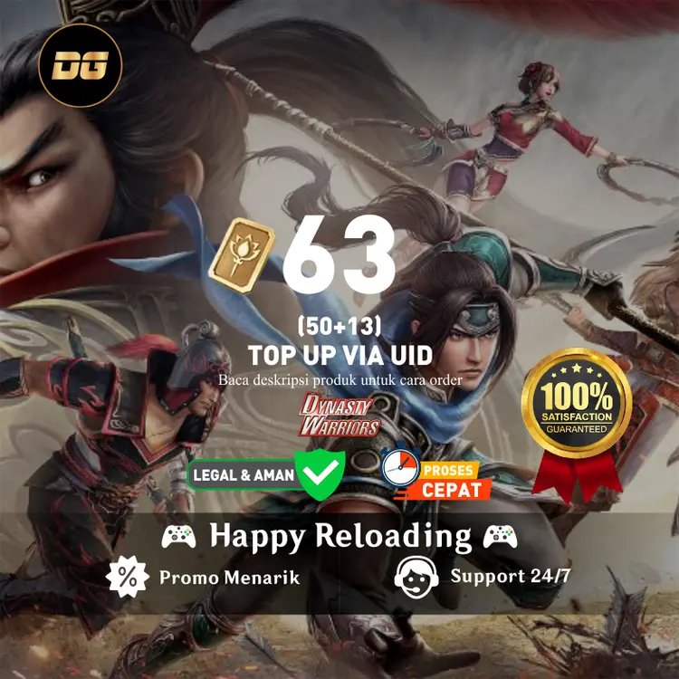 Jual 50 + 13 Gold Seal Dynasty Warriors Overlords degamingstore | VCGamers