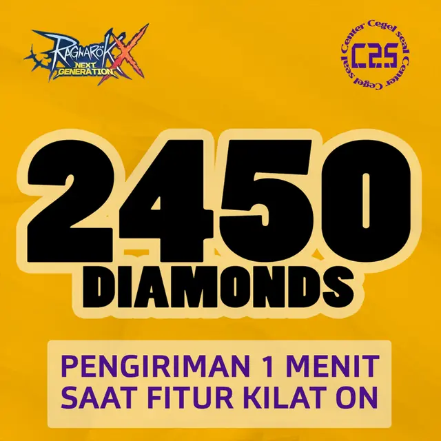 Jual 2.450 Diamonds Ragnarok X Next Generation Center Cegel Seal | VCGamers
