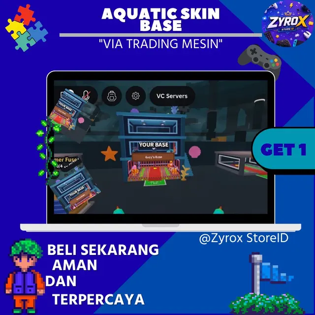 Jual Aquatic Skin Base Steal A Brainrot - Roblox Zyrox Store ID | VCGamers