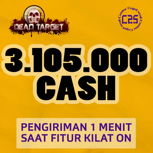 Jual 3.105.000 CASH Dead Target Zombie Center Cegel Seal | VCGamers