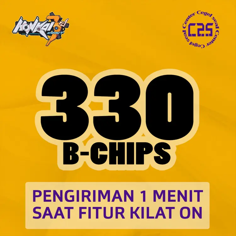 Jual 330 B-Chips Honkai Impact 3 Center Cegel Seal | VCGamers