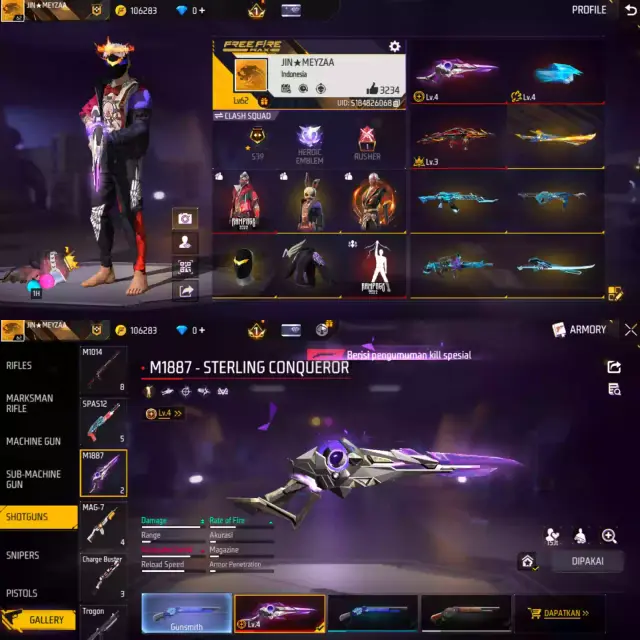 Jual AKUN FREE FIRE GRADE A Free Fire Shopgame Phoo | VCGamers