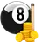 100.000 Coin Pool City - 8 Ball Coin