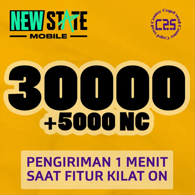 Jual 30.000 NC PUBG NEW STATE Center Cegel Seal | VCGamers