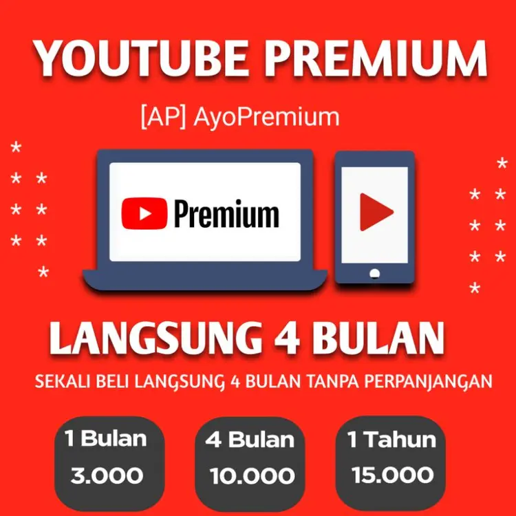 Jual 1 Bulan Premium - Youtube Premium YouTube AKUSTORE | VCGamers