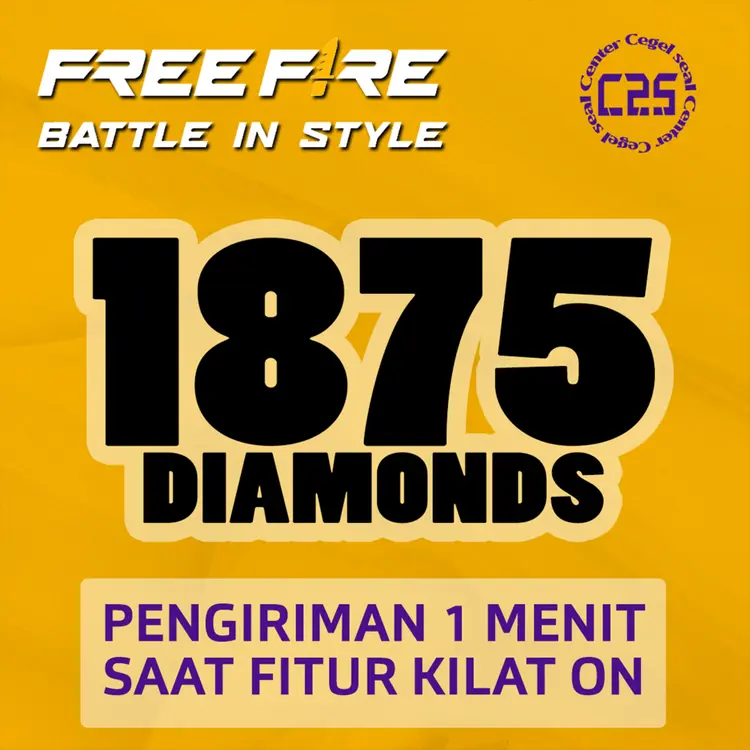 Jual 1.875 Diamonds Free Fire Center Cegel Seal | VCGamers