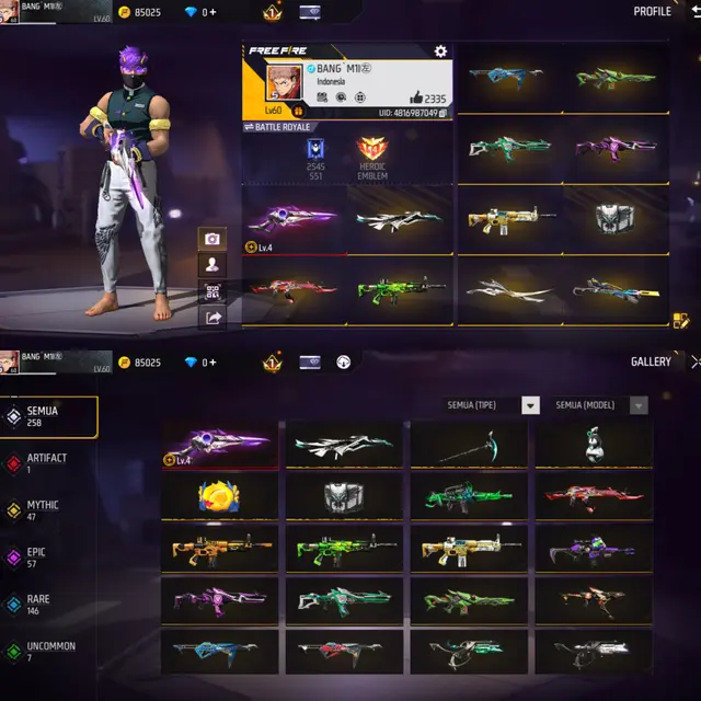 Jual AKUN FREE FIRE GRADE A Free Fire Shopgame Phoo | VCGamers