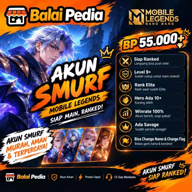 Jual Akun Smurf Mobile Legends Balai Pedia | VCGamers