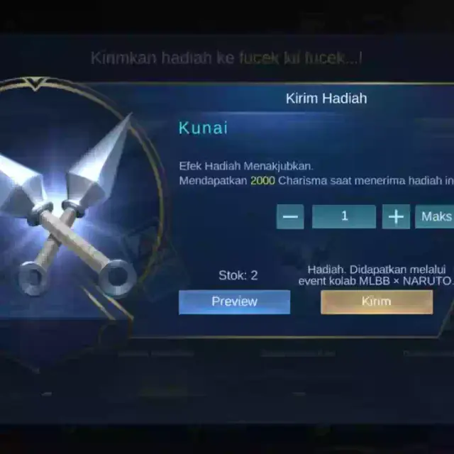 Jual Kunai Mobile Legends dhenixp | VCGamers
