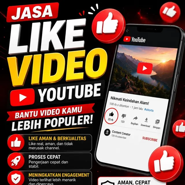 Jual 100 Like Video YouTube NINJA STORE  | VCGamers