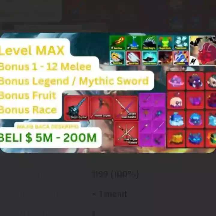 Jual AKUN LEVEL MAX BONUS FRUIT IN INVENTORY Blox Fruits - Roblox Ganz lstore | VCGamers
