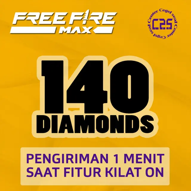 Jual 140 Diamonds Free Fire MAX Center Cegel Seal | VCGamers