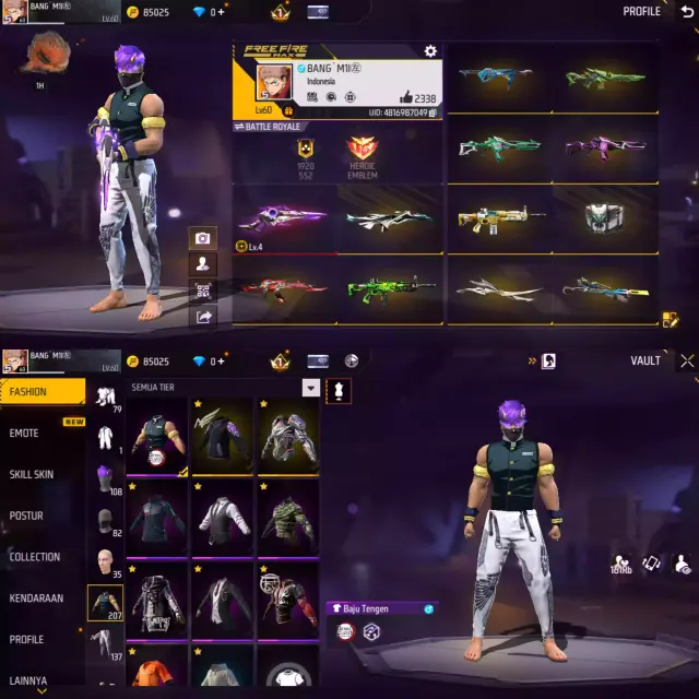 Jual AKUN FREE FIRE GRADE A Free Fire Shopgame Phoo | VCGamers