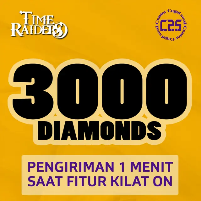 Jual 3.000 Diamonds Time Raiders Center Cegel Seal | VCGamers