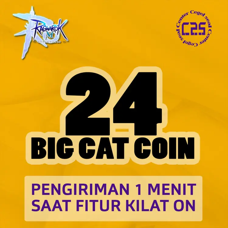 Jual 24 Big Cat Coins Ragnarok M Eternal Love Center Cegel Seal | VCGamers