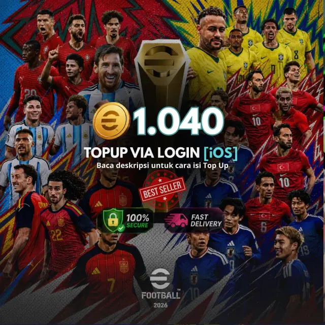 Jual 1.040 Coin (iOS Via Login) eFootball Mobile Hasan Gaming | VCGamers