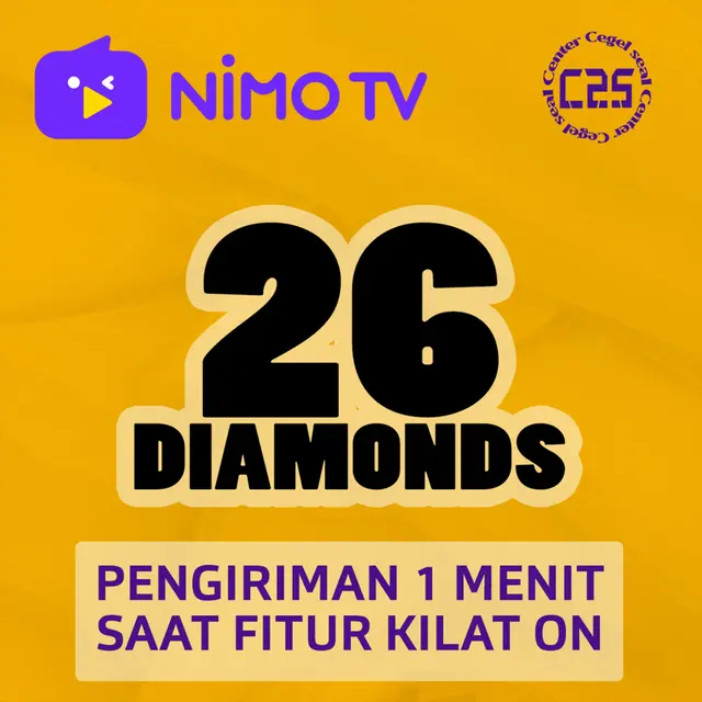 Jual 26 Diamonds Nimo TV Center Cegel Seal | VCGamers