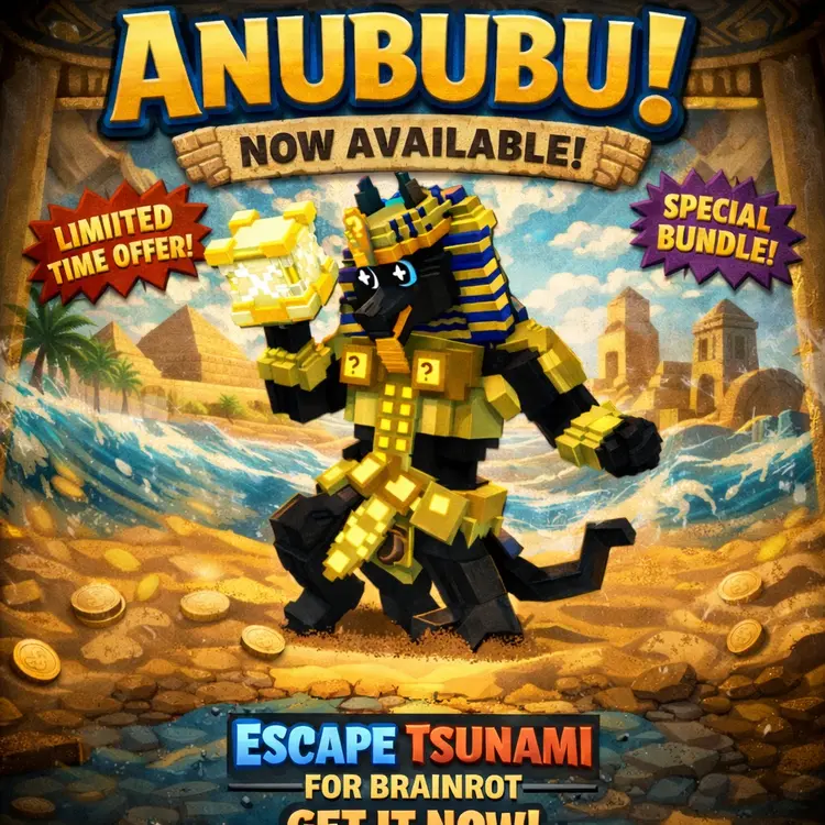 Jual Anububu Escape Tsunami For Brainrots! - Roblox Common Store | VCGamers