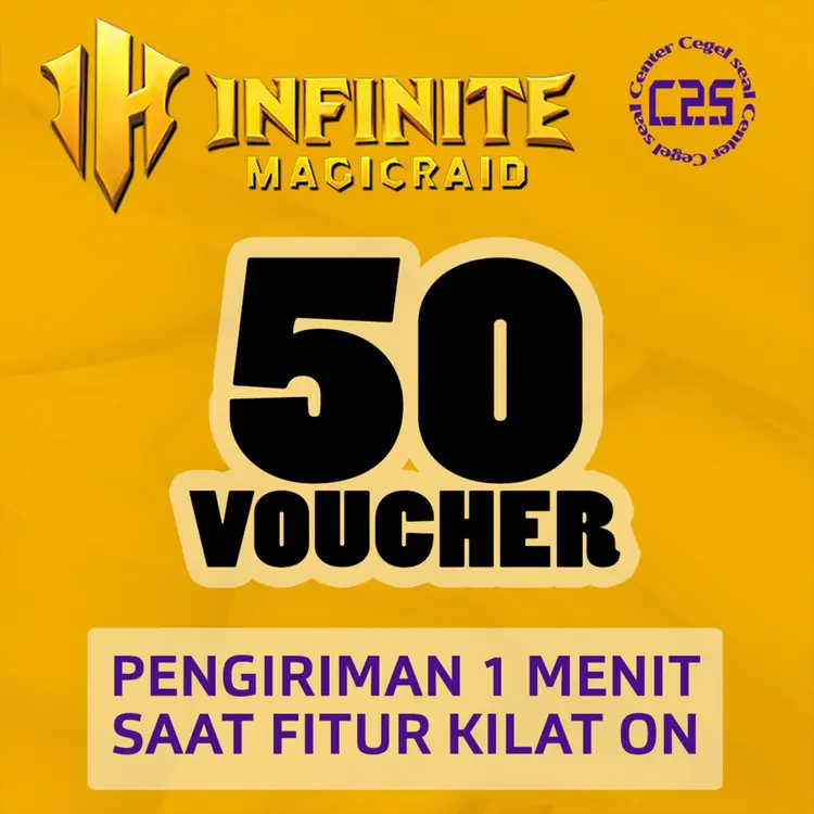 Jual 50 Voucher Infinite Magicraid Center Cegel Seal | VCGamers