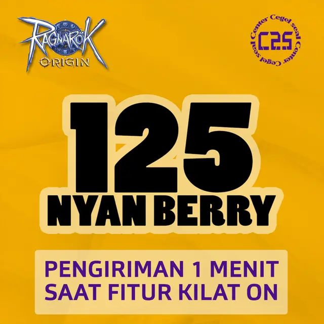 Jual 125 Nyan Berry Ragnarok Origin Global (Link) Center Cegel Seal | VCGamers