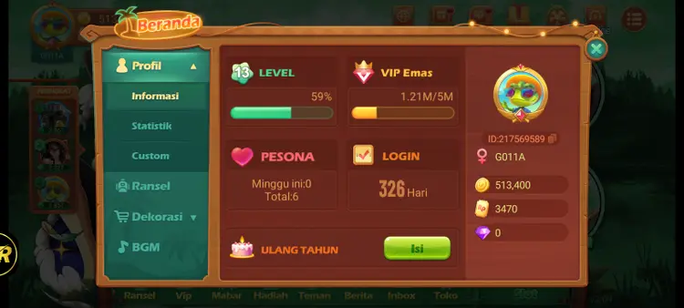 Jual Limit 50b Higgs Games Island House_ID | VCGamers