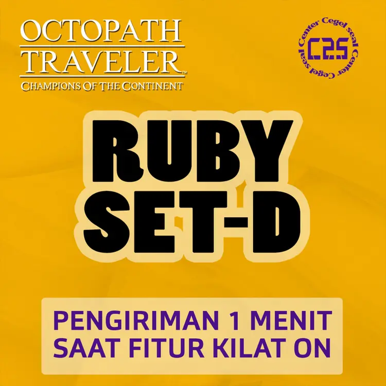 Jual Ruby Set D OCTOPATH TRAVELER CotC Center Cegel Seal | VCGamers
