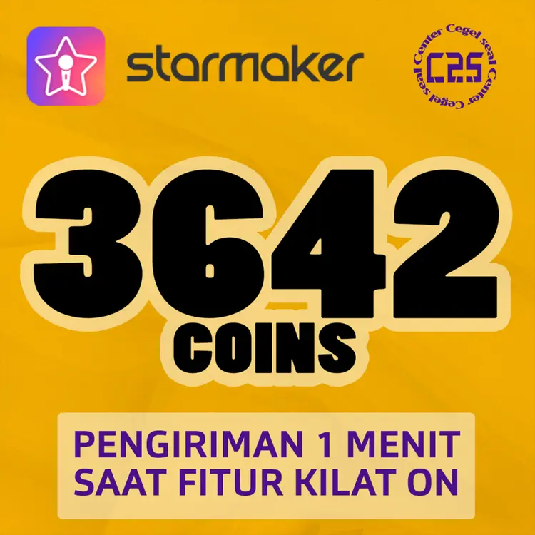 Jual 3642 Coins StarMaker Center Cegel Seal | VCGamers