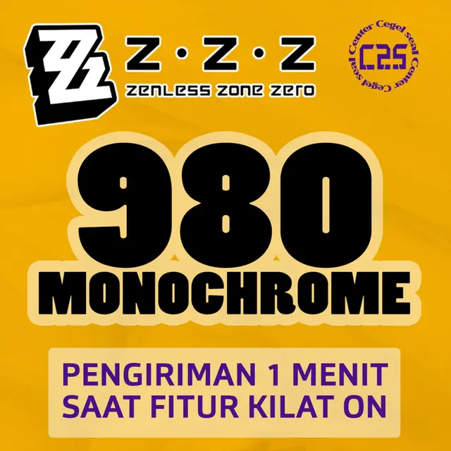 Jual 980 + 110 Monochrome Zenless Zone Zero Center Cegel Seal | VCGamers