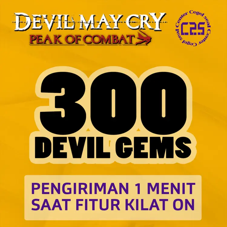 Jual 300 Devil Gems Devil May Cry Peak of Combat Center Cegel Seal | VCGamers