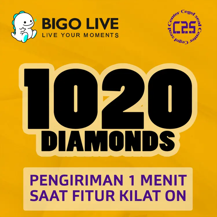 Jual 1.020 Diamonds Bigo Live Center Cegel Seal | VCGamers