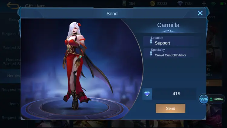 Jual Carmilla Mobile Legends KALBAR GAME STORE | VCGamers