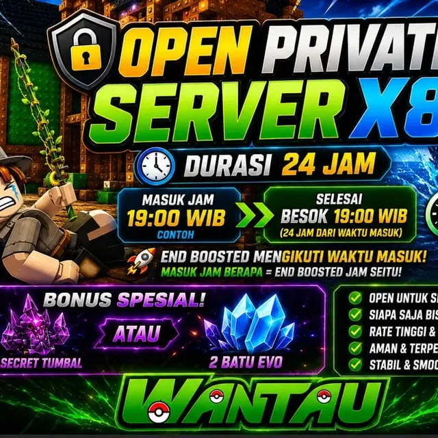 Jual PT PT Server Boost X8 (24 Jam) Fish It! - Roblox Wantau | VCGamers
