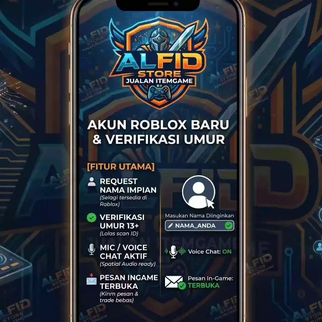 Jual ACCOUNT VERIFIED 21+ ON CHAT & VOICE Roblox alfid store | VCGamers