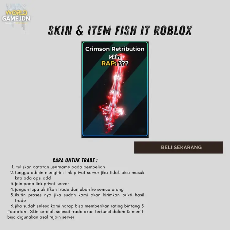 Jual Crimson Retribution Fish It! - Roblox worldgame.idn | VCGamers