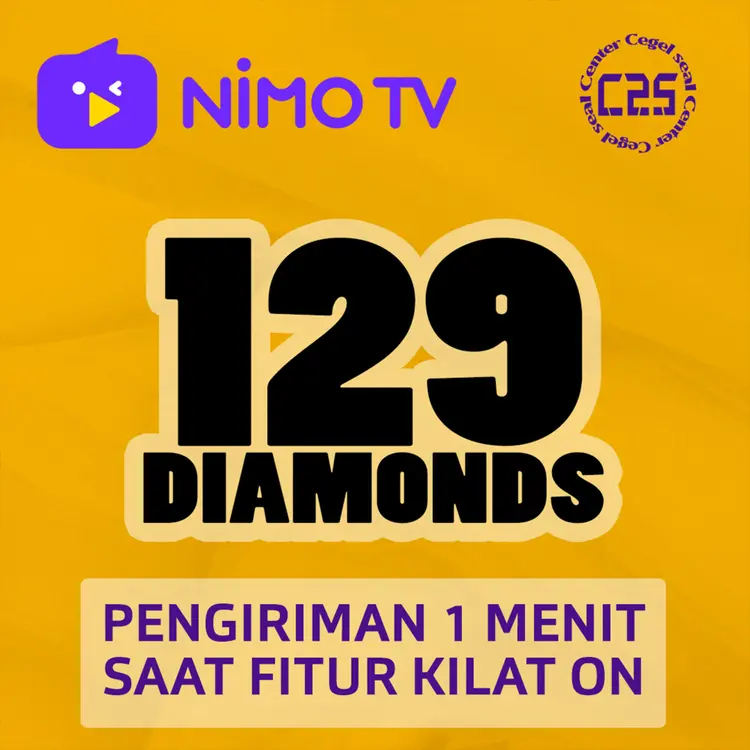 Jual 129 Diamonds Nimo TV Center Cegel Seal | VCGamers