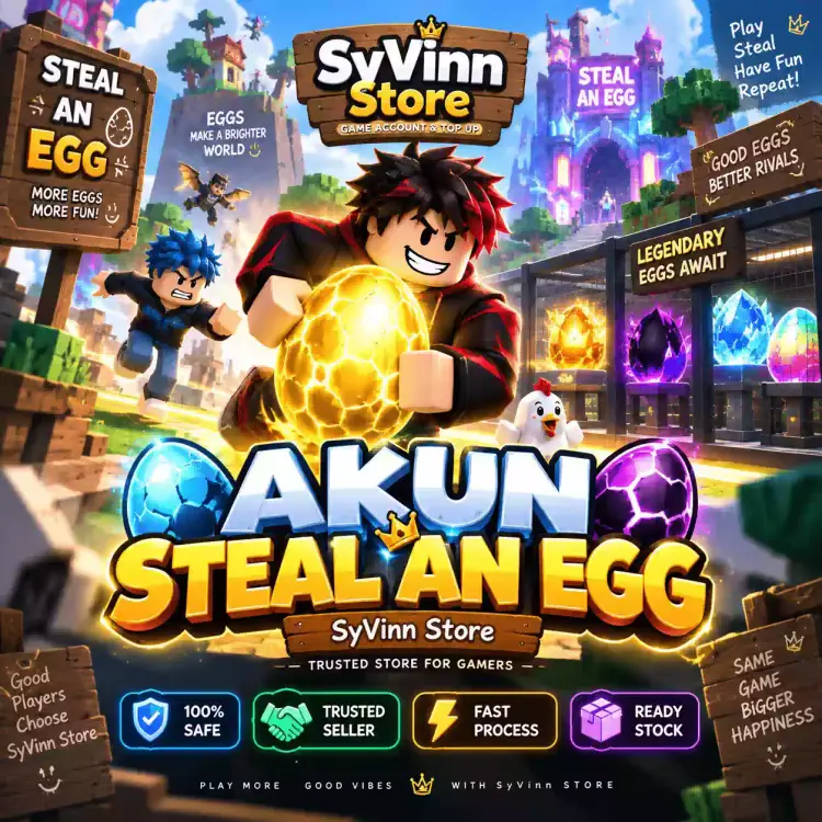 Jual AKUN STEAL AN EGG 10-15B/S Roblox SyVinn Store | VCGamers