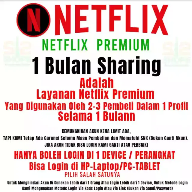 Jual Sharing 1 Bulan - Netflix Netflix 212 SHOPE | VCGamers