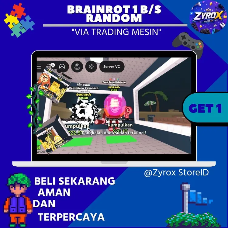 Jual Brainrot 1b/s Steal A Brainrot - Roblox Zyrox Store ID | VCGamers