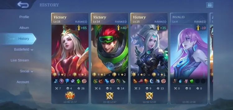 Jual Elite Perbintang Mobile Legends QueryKuy | VCGamers