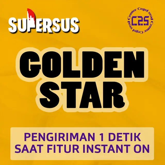 Jual 100 Golden Star Super Sus Center Cegel Seal | VCGamers