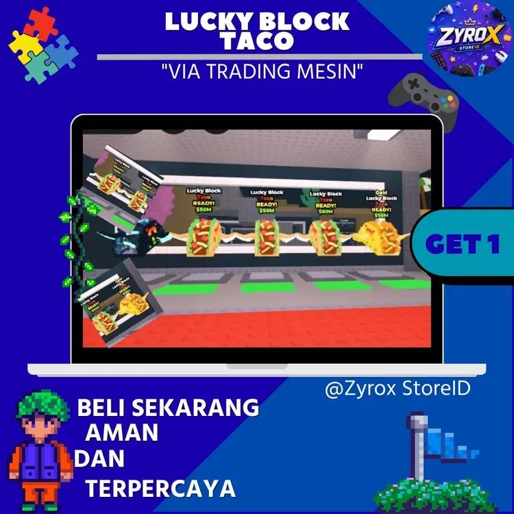Jual Lucky Block Steal A Brainrot - Roblox Zyrox Store ID | VCGamers