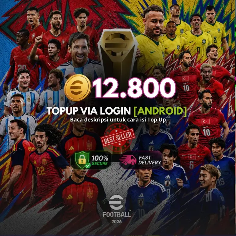 Jual 12.800 Coin (Android Via Login) eFootball Mobile Hasan Gaming | VCGamers
