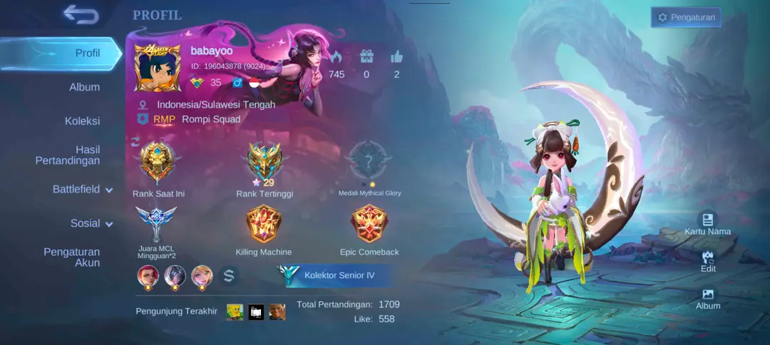 Daftar Produk Jual akun Ml Terlaris & Terlengkap - VCGamers