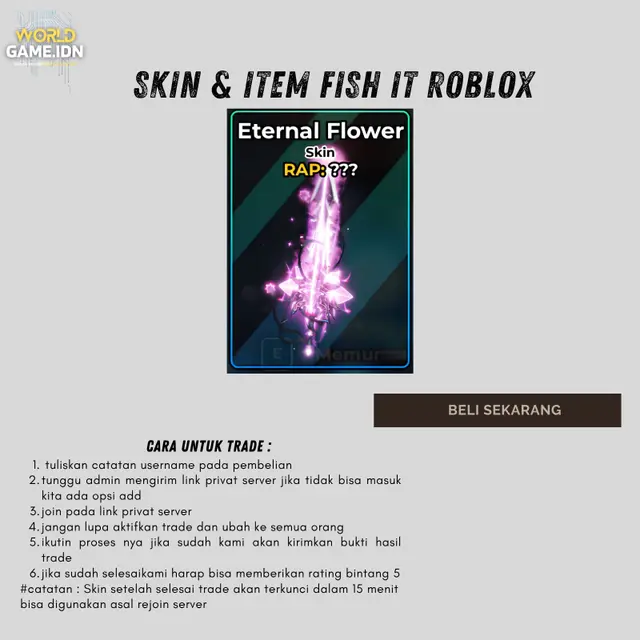 Jual Eternal Flower Fish It! - Roblox worldgame.idn | VCGamers