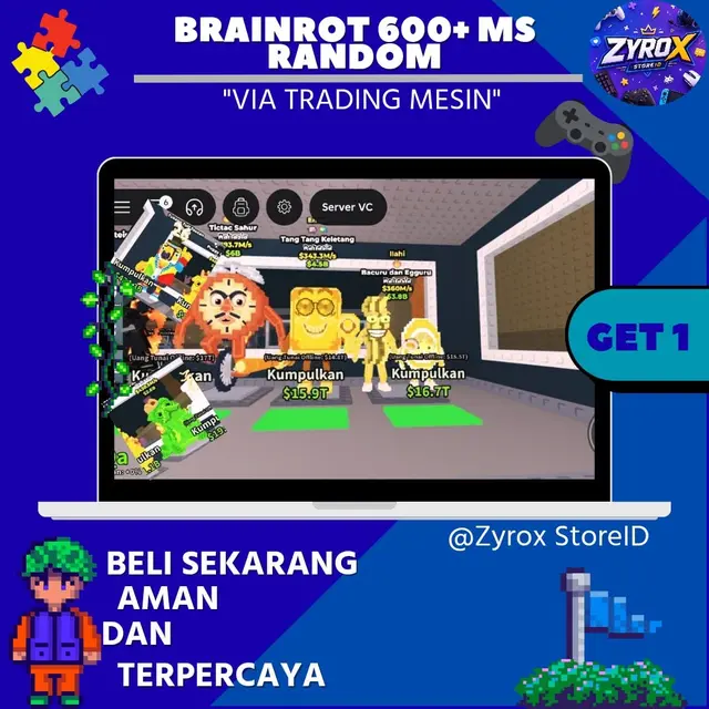 Jual Brainrot 600+ m/s Steal A Brainrot - Roblox Zyrox Store ID | VCGamers