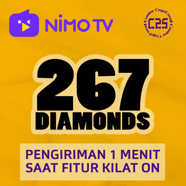 Jual 267 Diamonds Nimo TV Center Cegel Seal | VCGamers