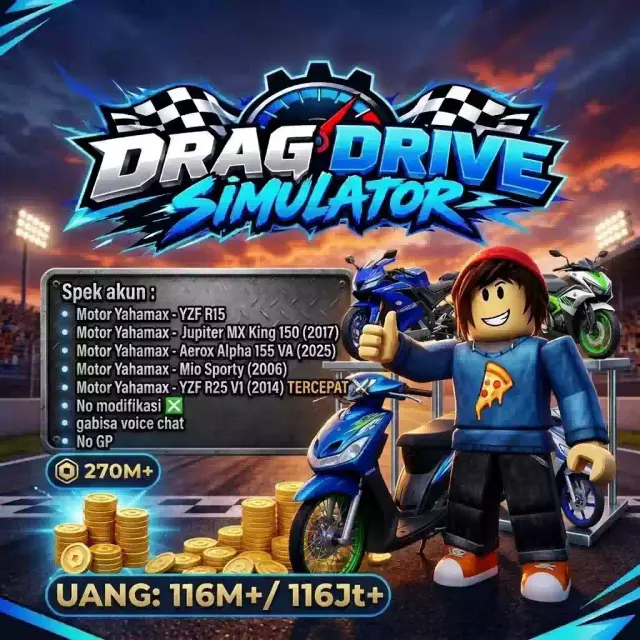 Jual Akun Drag Drive Simulator 2 (Spec Liat Gambar) Drag Drive Simulator - Roblox RaVi Store | VCGamers
