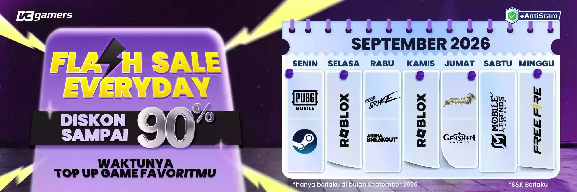 Flash Sale Everyday September