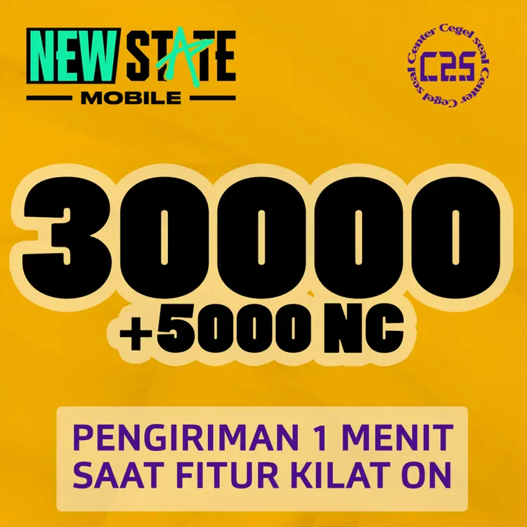 Jual 30.000 NC PUBG NEW STATE Center Cegel Seal | VCGamers