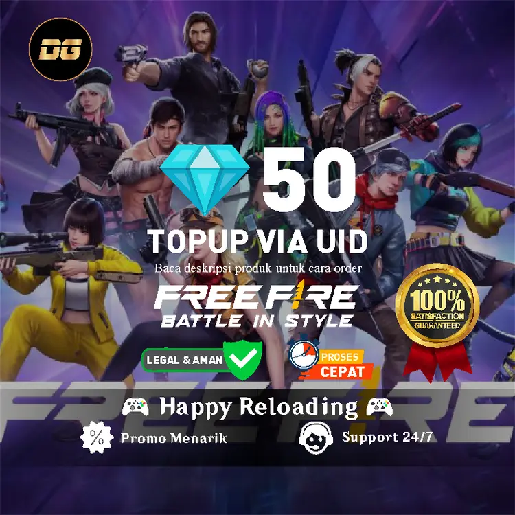 Jual 50 Diamonds Free Fire degamingstore | VCGamers